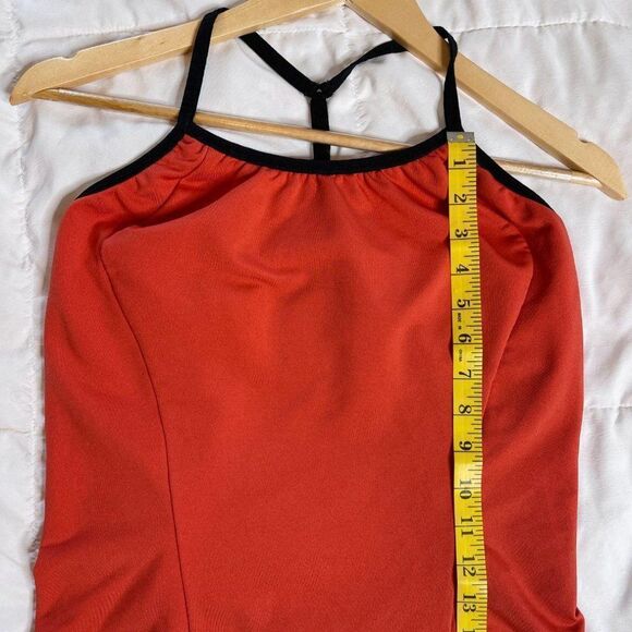 Mountain Hardwear Tank Top Athletic Racerback Activewear Orange Black Medium - Picture 4 of 6